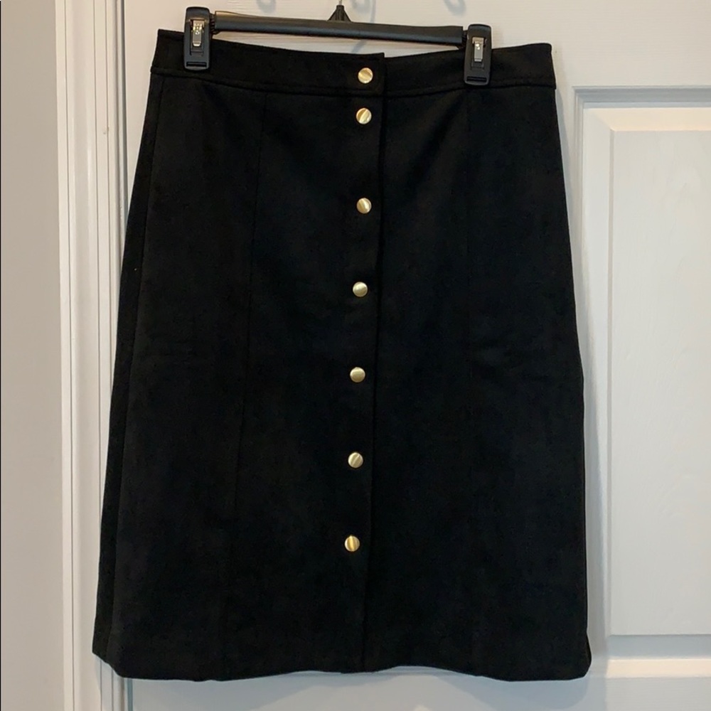 Just purchased the loft size 8 black velvet skirt